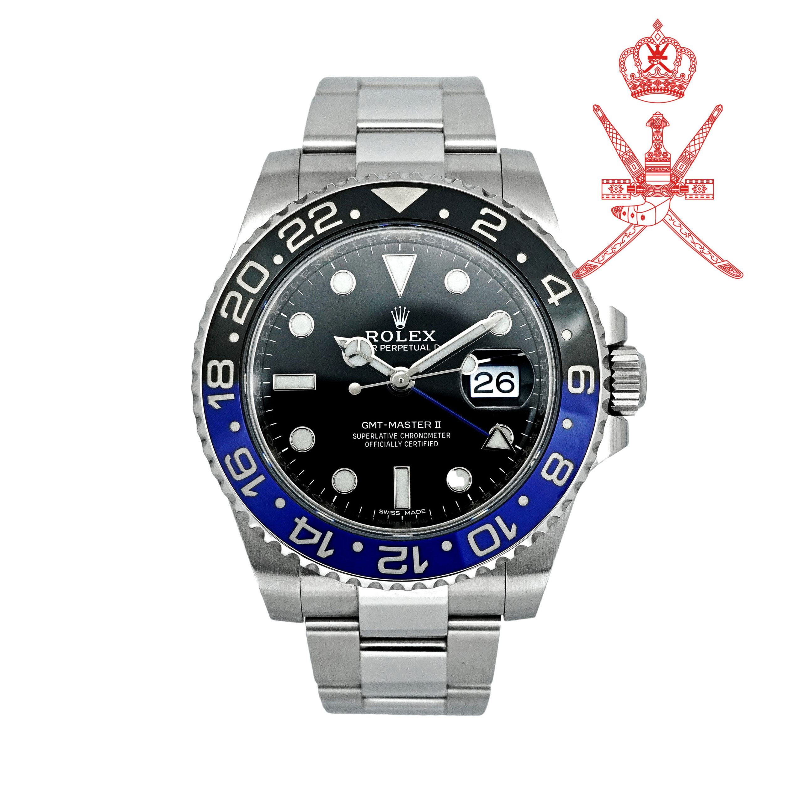 【Khanjarモデル】 ROLEX ロレックス GMTマスターⅡ 116710BLNR 箱ギャラ付