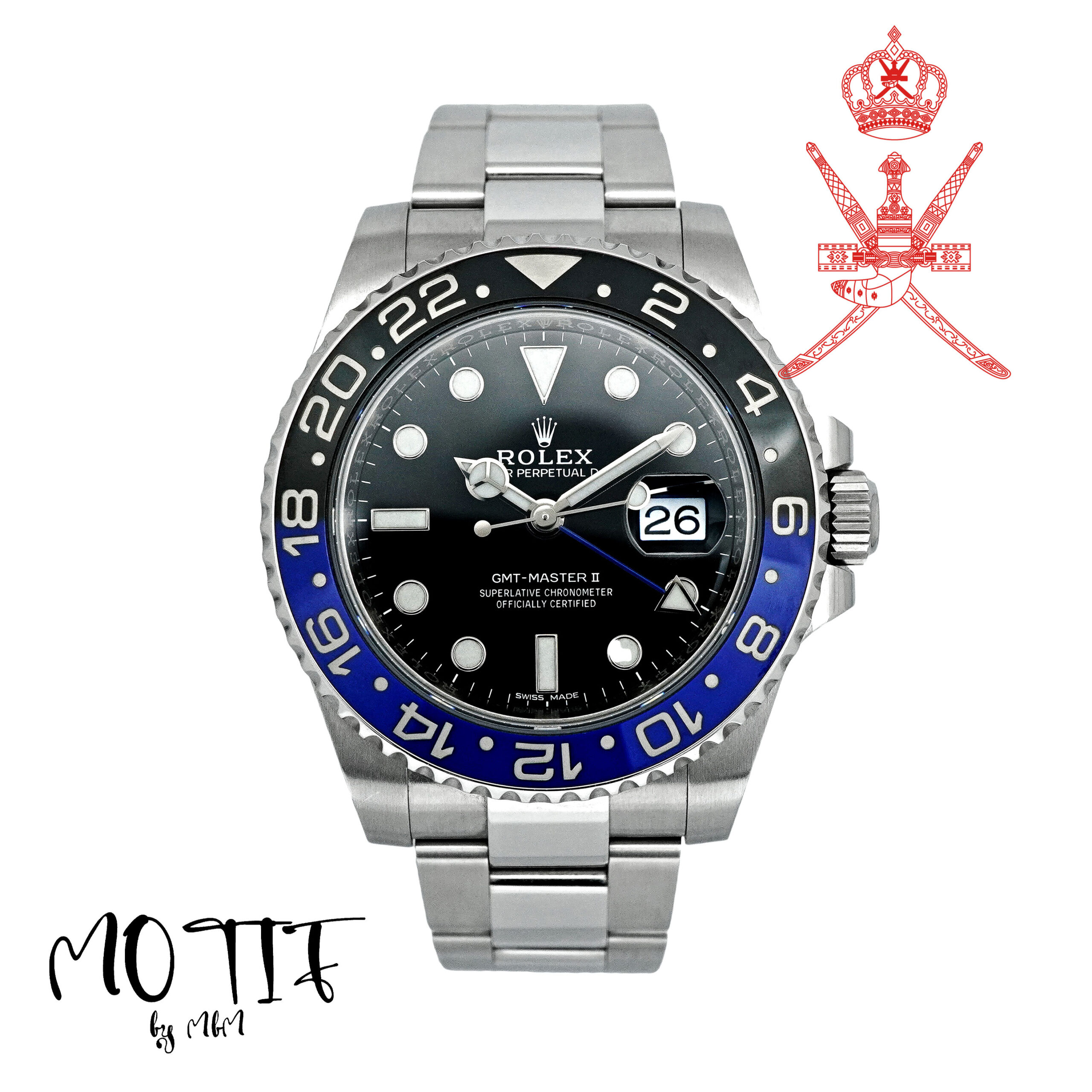 【Khanjarモデル】 ROLEX ロレックス GMTマスターⅡ 116710BLNR 箱ギャラ付