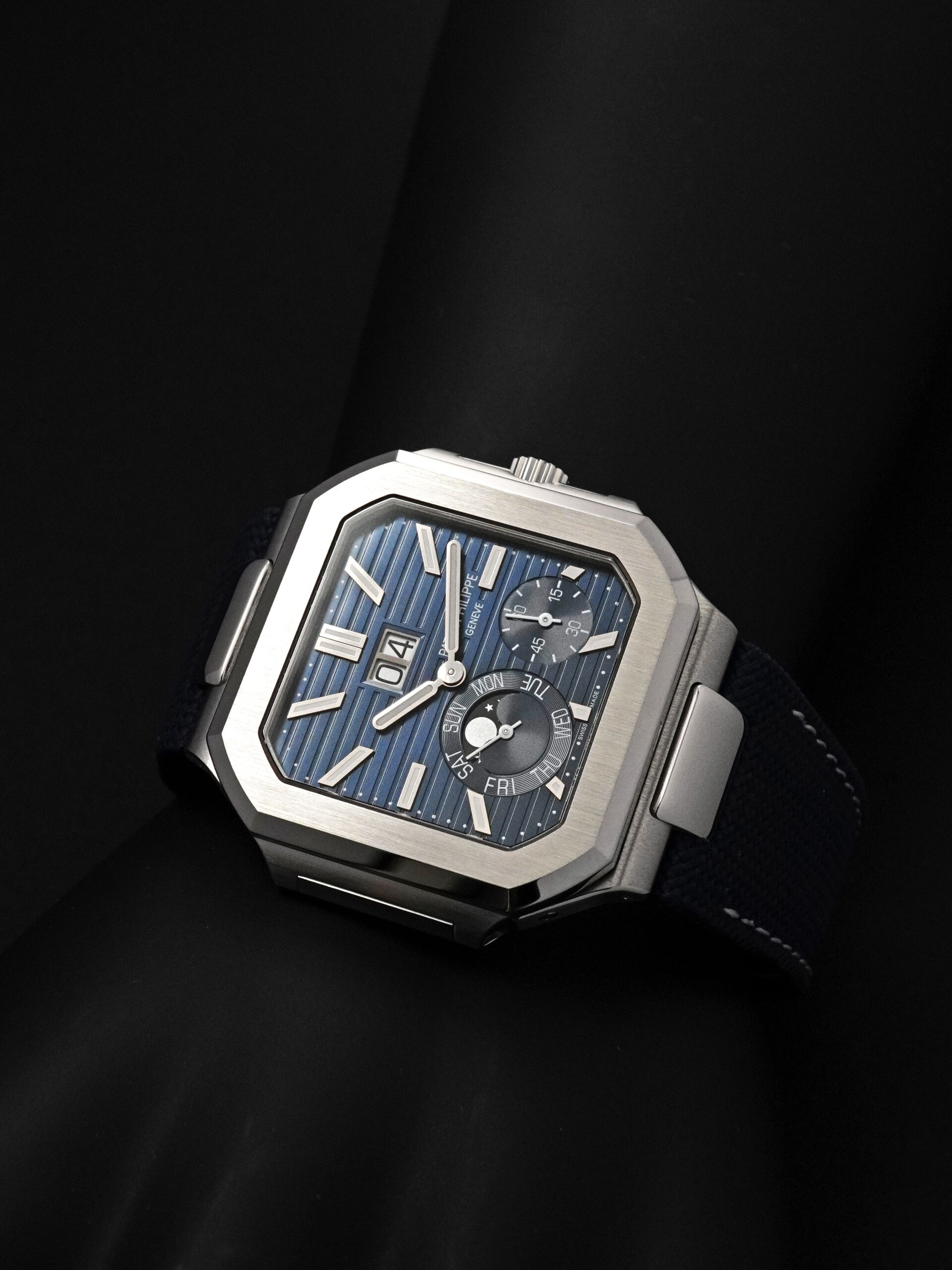 【新コレクション】 PATEK PHILIPPE パテックフィリップ キュビタス CUBITUS 5822P ブルー文字盤