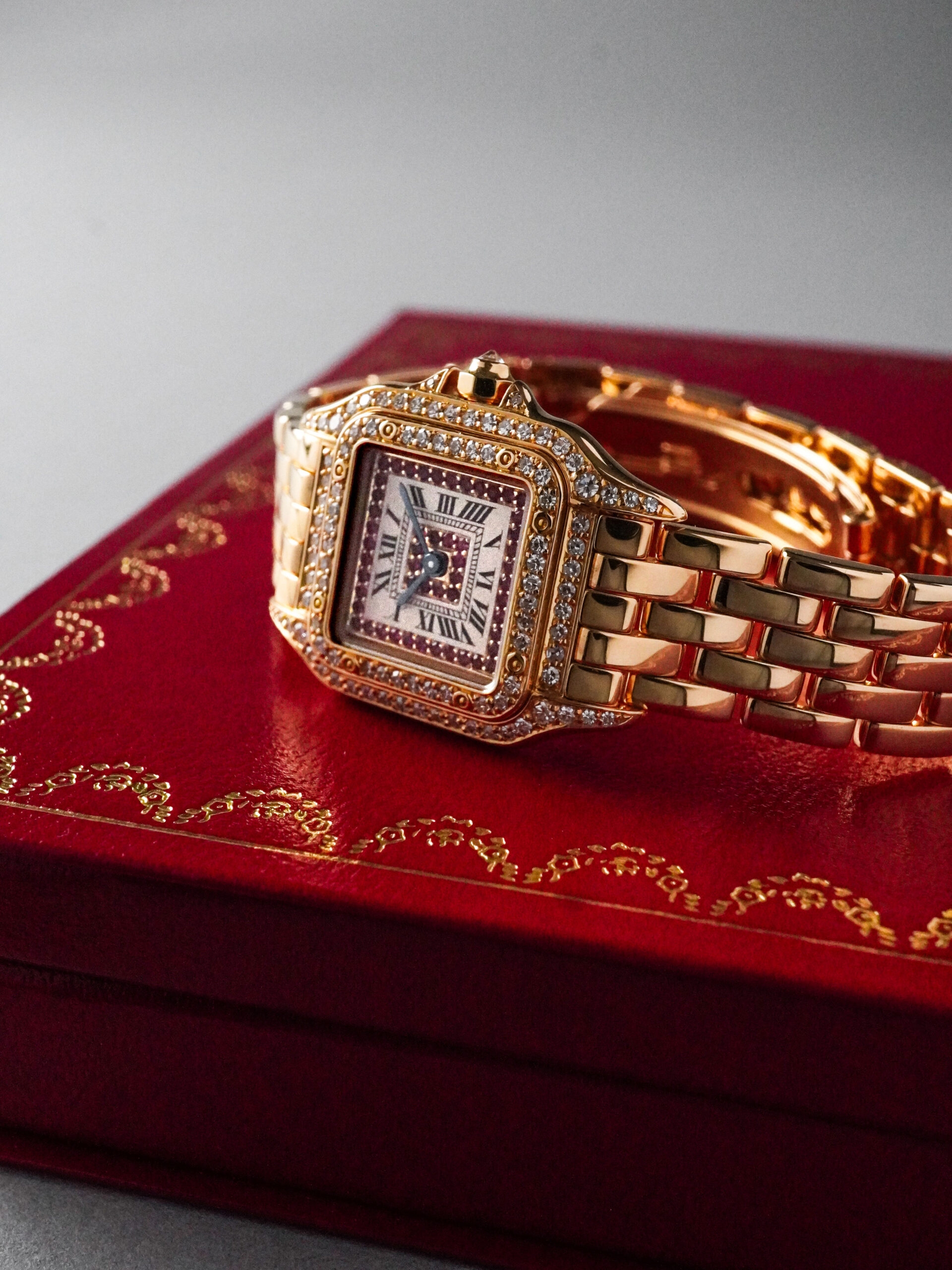 【希少品】 Cartier カルティエ パンテール WF3085B9 イエローゴールド ルビー レディース