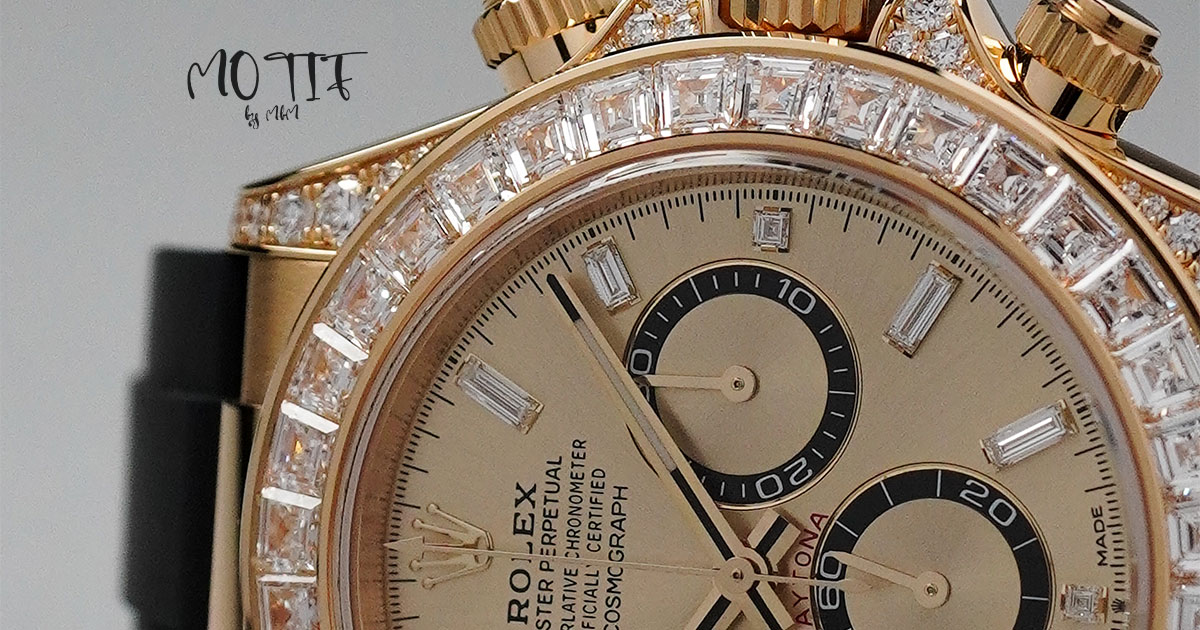 ROLEX ロレックス デイトナ イエローゴールド パヴェ文字盤