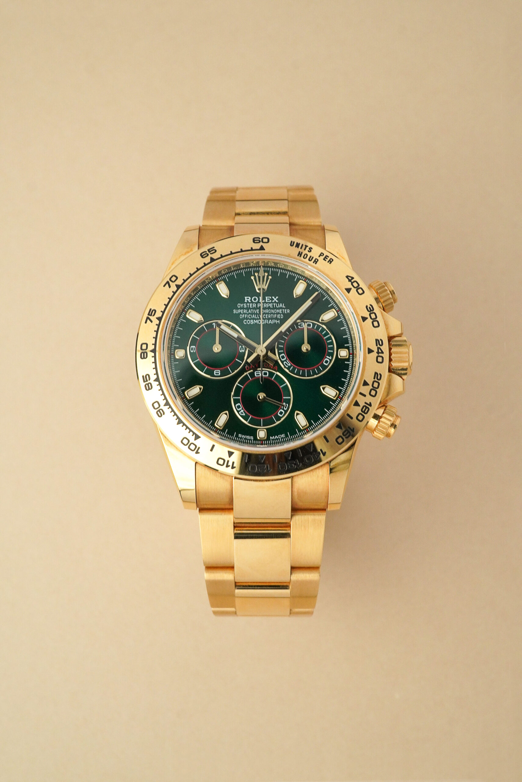 【中古品】 ROLEX ロレックス デイトナ イエローゴールド グリーン文字盤 116508 箱・ギャラ付き