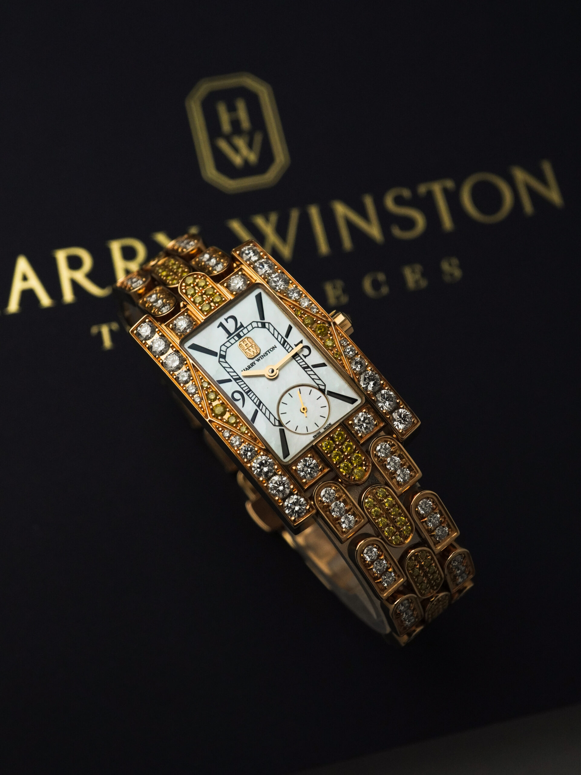 HARRY WINSTON ハリーウィンストン アヴェニュー クラシック オーロラ イエローゴールド