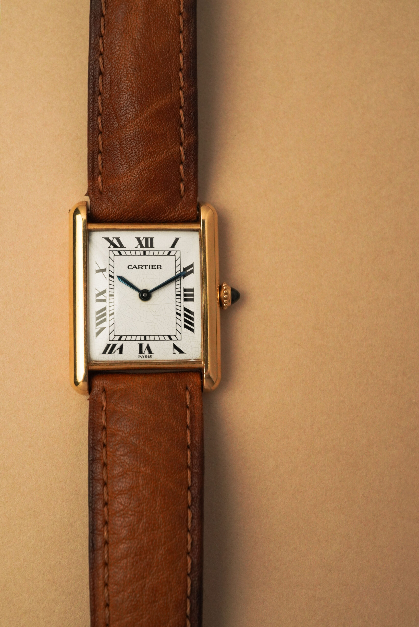 【Vintage】 Cartier カルティエ タンクルイカルティエLM Paris文字盤 イエローゴールド 78086 ヴィンテージ