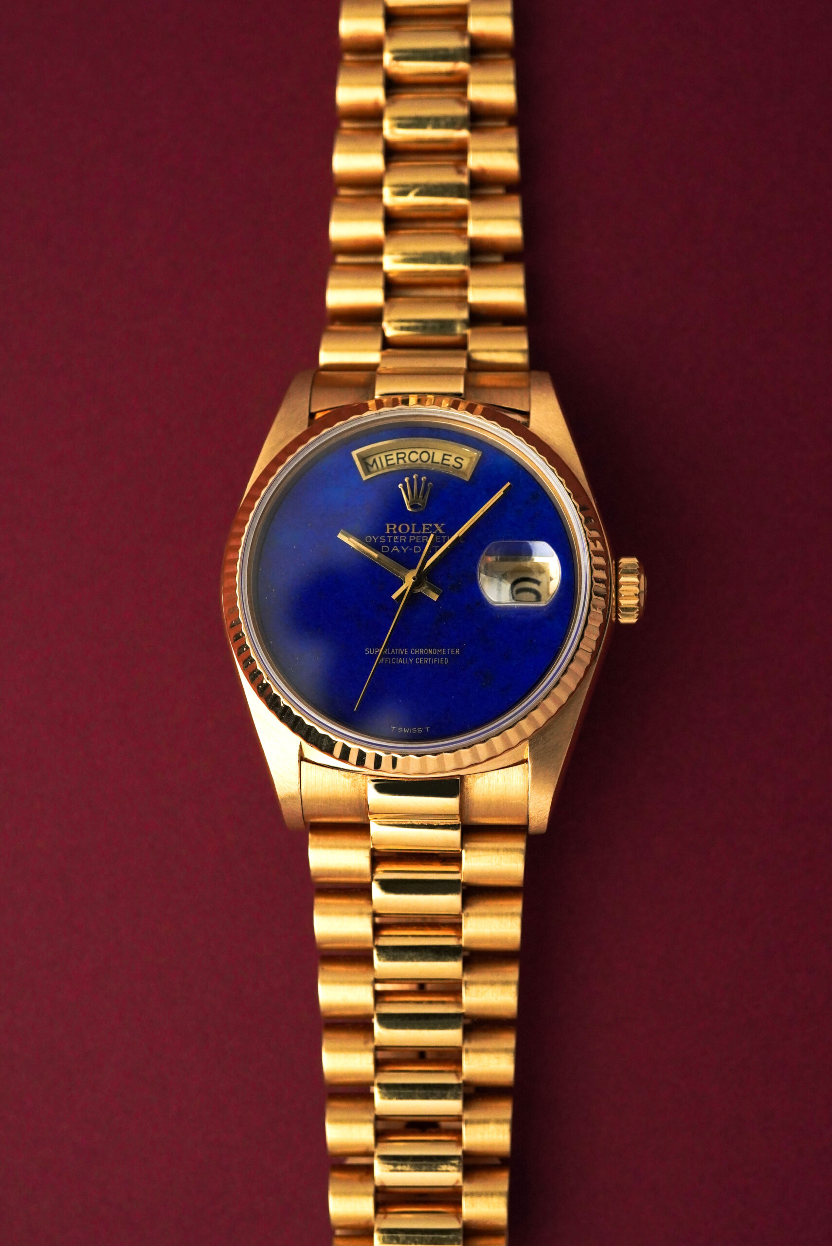 【希少品】 ROLEX ロレックス デイデイト ラピスラズリ文字盤 18038 スペイン表記