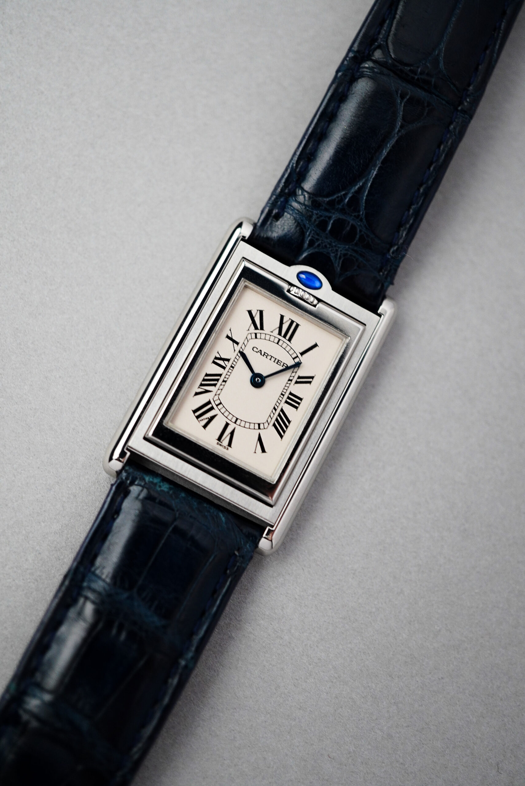 【中古品】 Cartier カルティエ タンクバスキュラントSM ホワイト文字盤 ステンレス W1011155