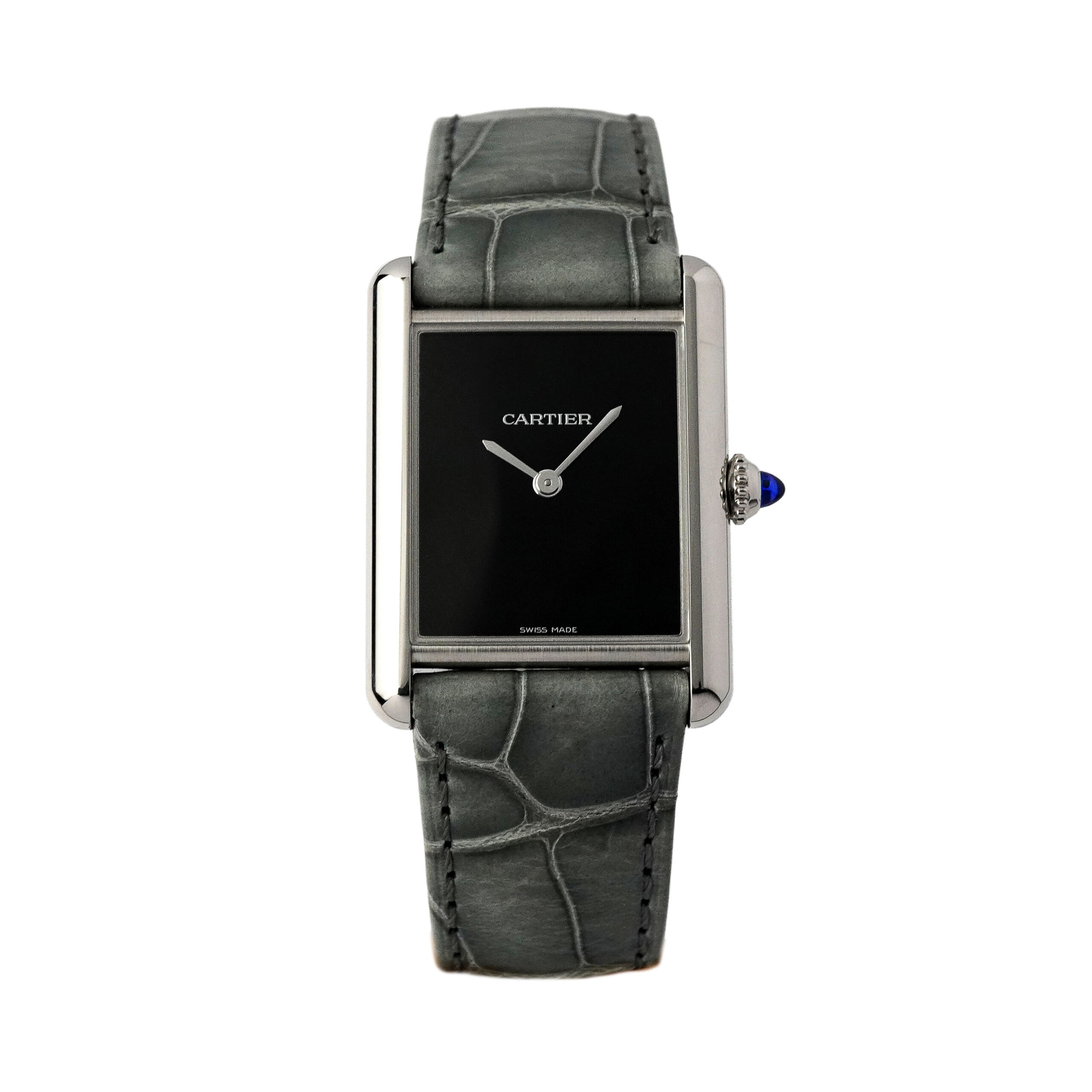 【中古品】 Cartier カルティエ タンクマストLM ブラック文字盤 ステンレス WSTA0072