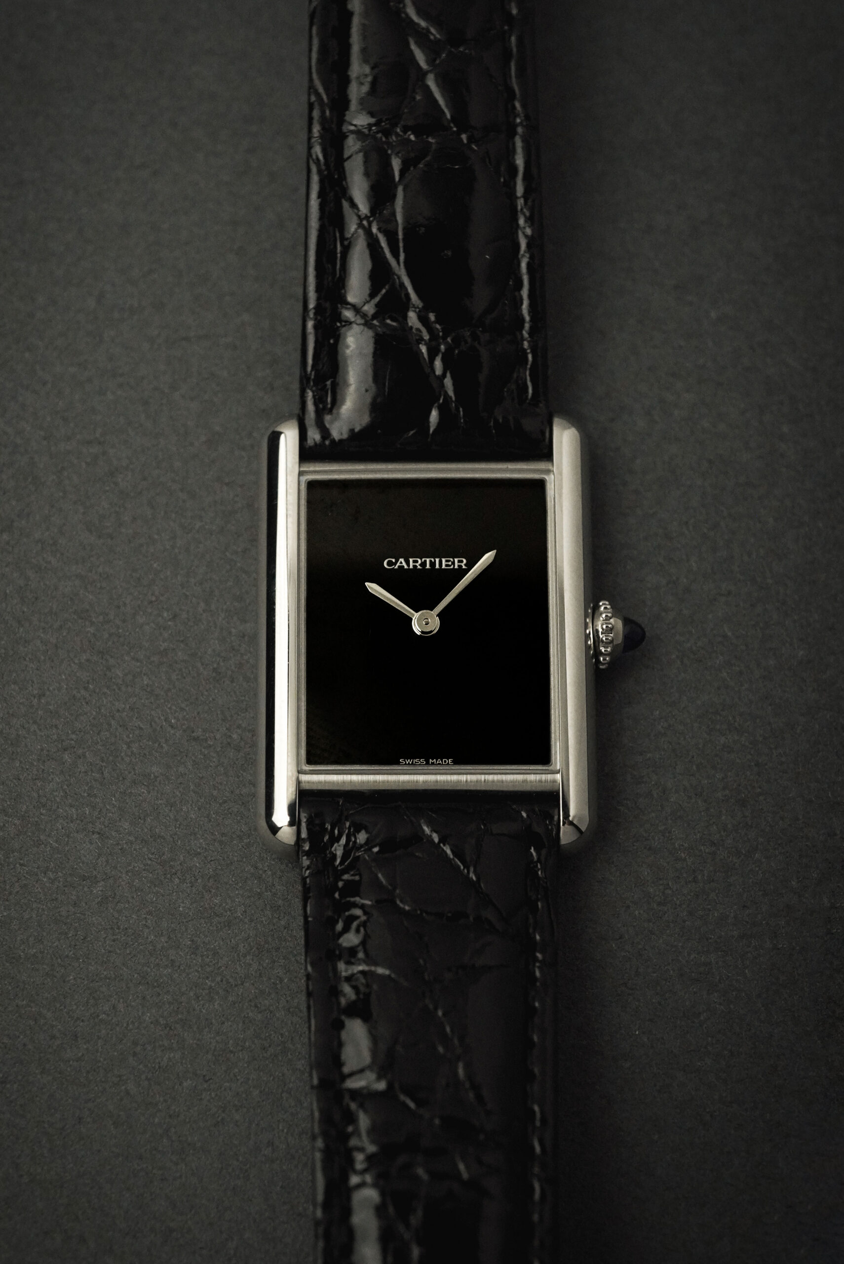 【中古品】 Cartier カルティエ タンクマストLM ブラック文字盤 ステンレス WSTA0072