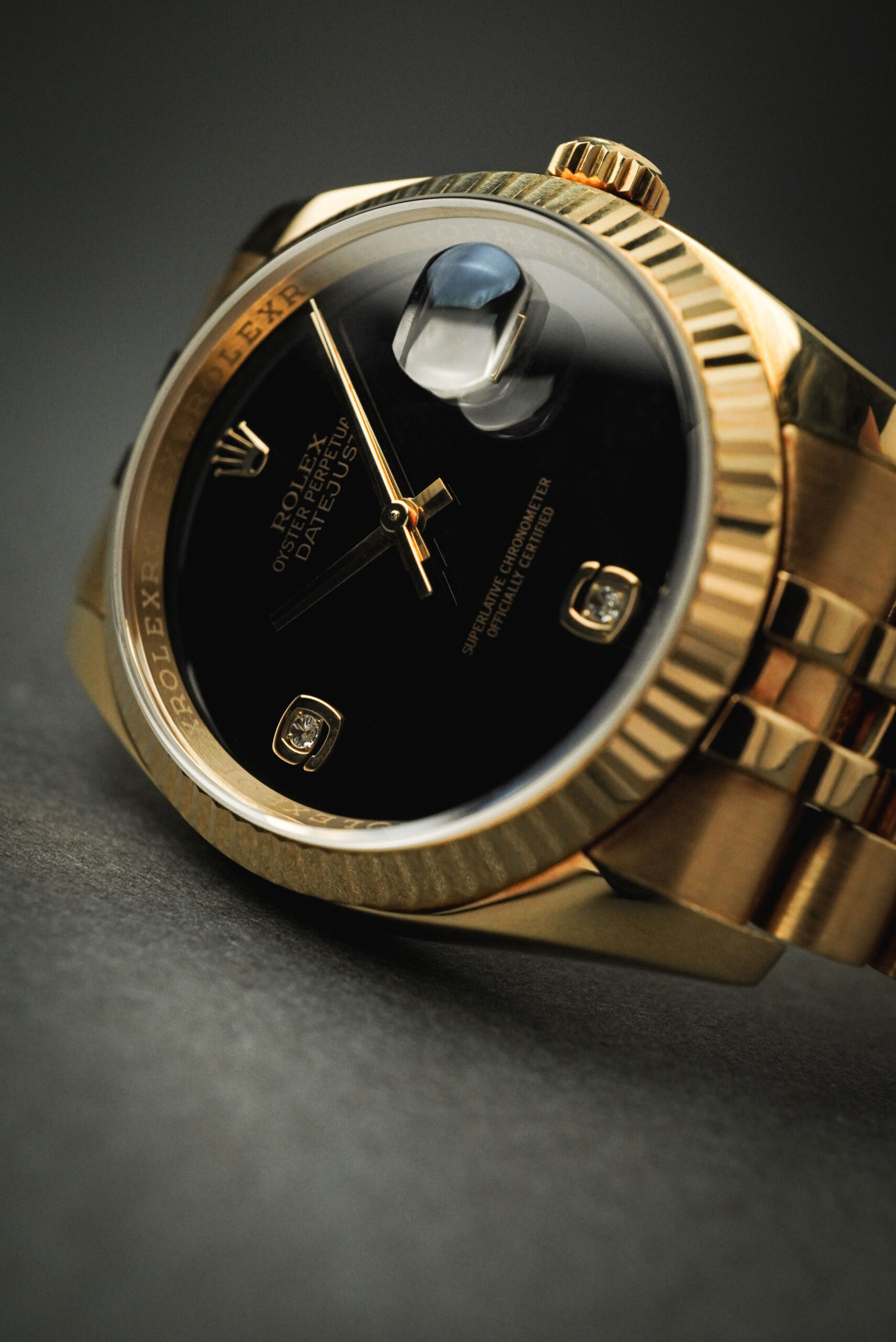 【中古品】 ROLEX ロレックス デイトジャスト イエローゴールド ブラック オニキス文字盤 116238