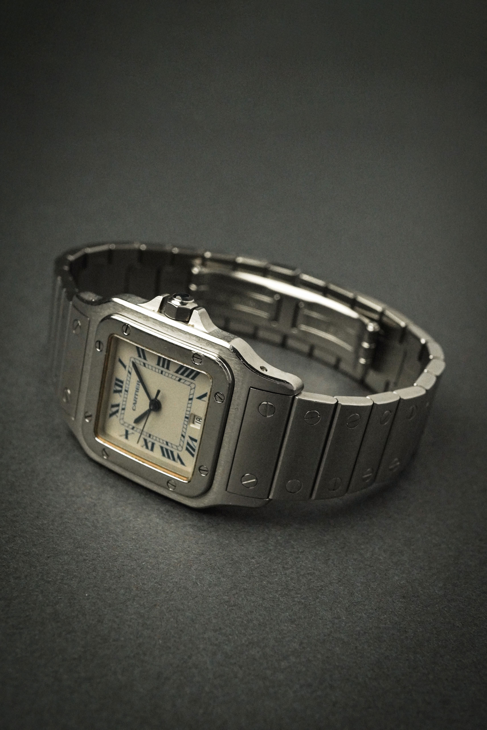 【Vintage】 Cartier カルティエ サントス ガルべ LM ホワイト文字盤 ステンレス W20040D6
