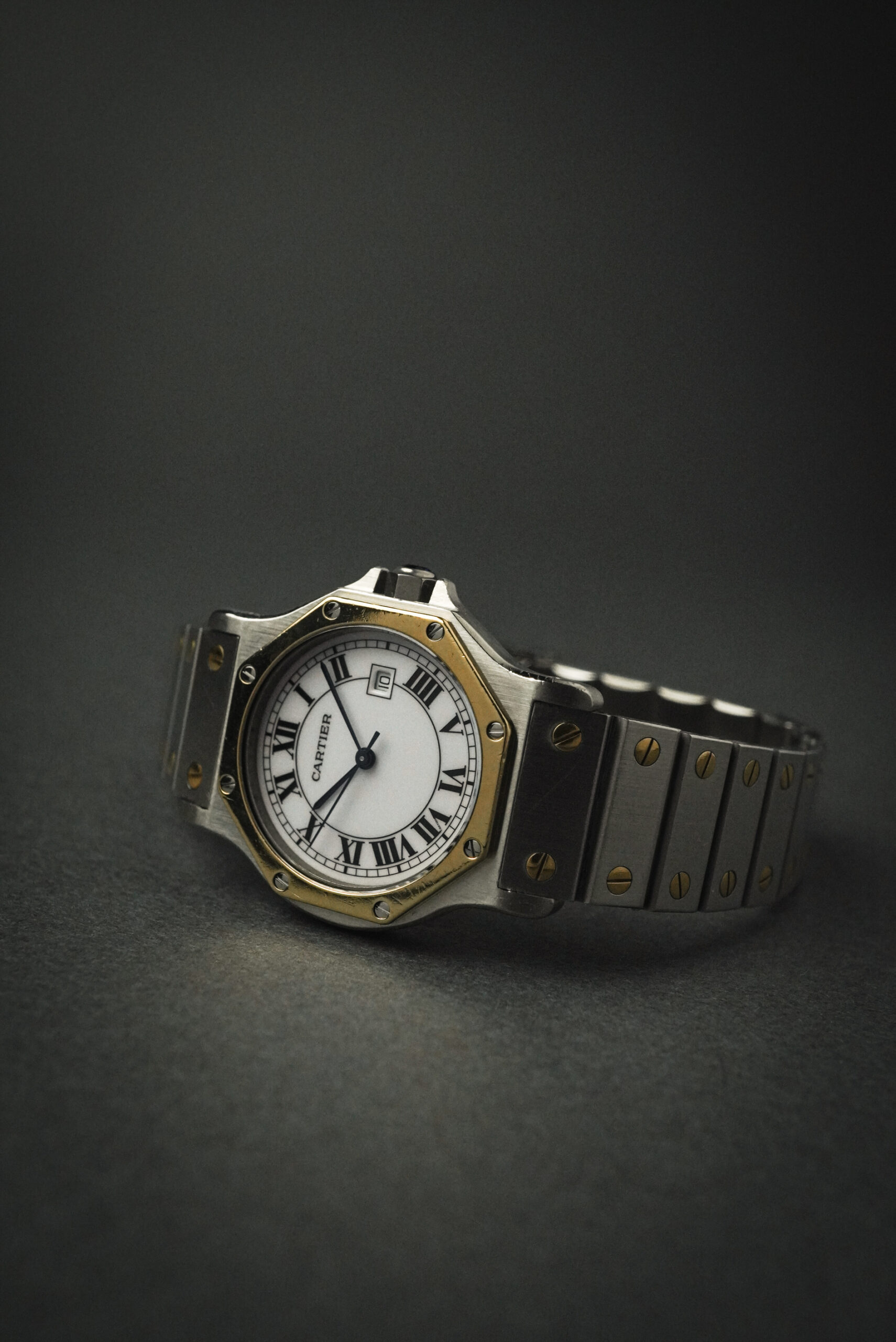 【Vintage】 Cartier カルティエ サントス オクタゴン LM ホワイト文字盤 1037288