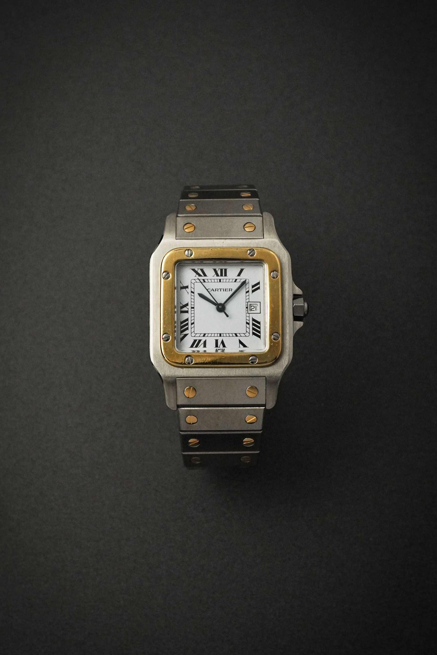 【Vintage】 Cartier カルティエ サントス ガルべ LM ホワイト文字盤 2961