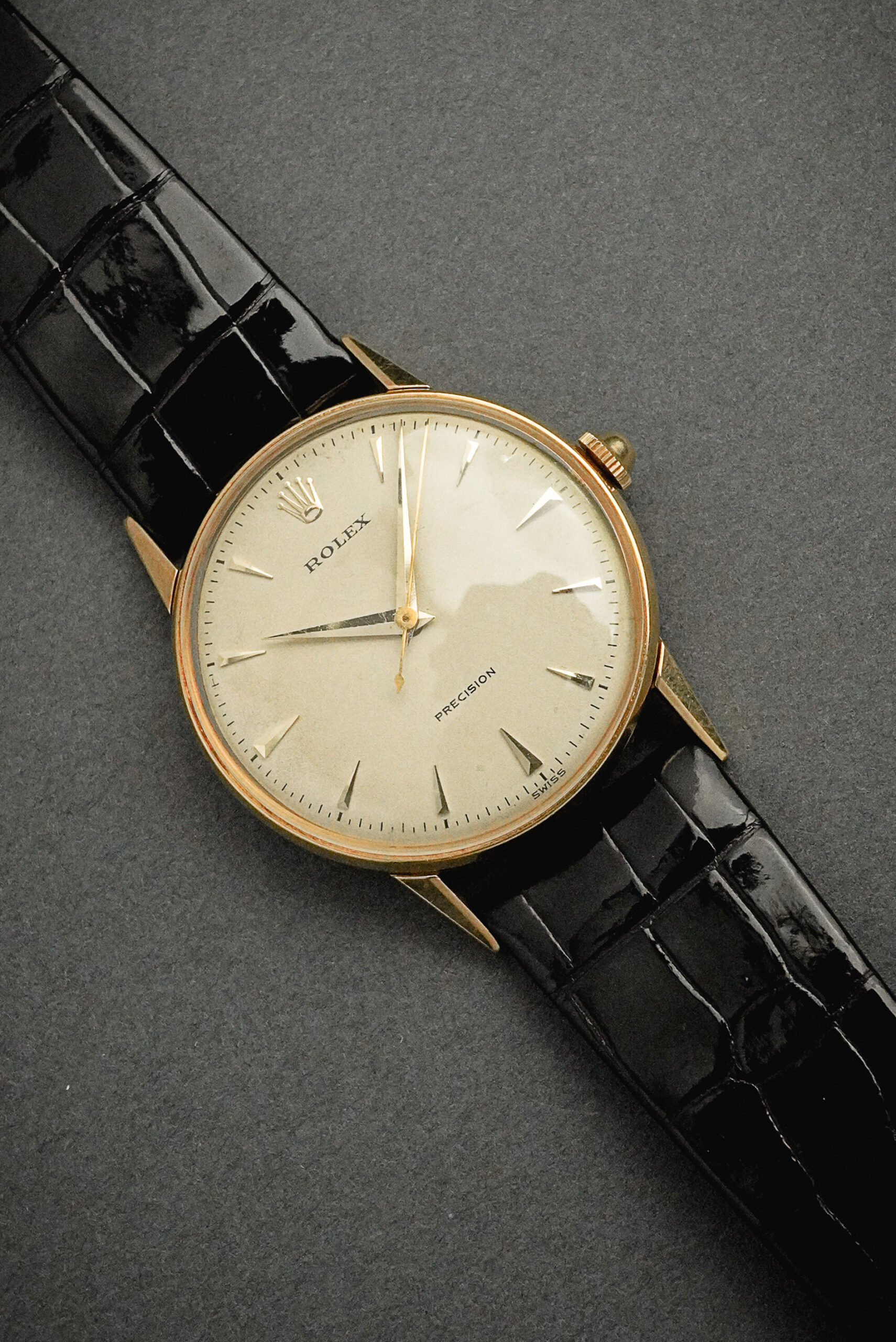 【Vintage】 ROLEX ロレックス PRECISION プレシジョン オパーリン文字盤 イエローゴールド 手巻き 8961