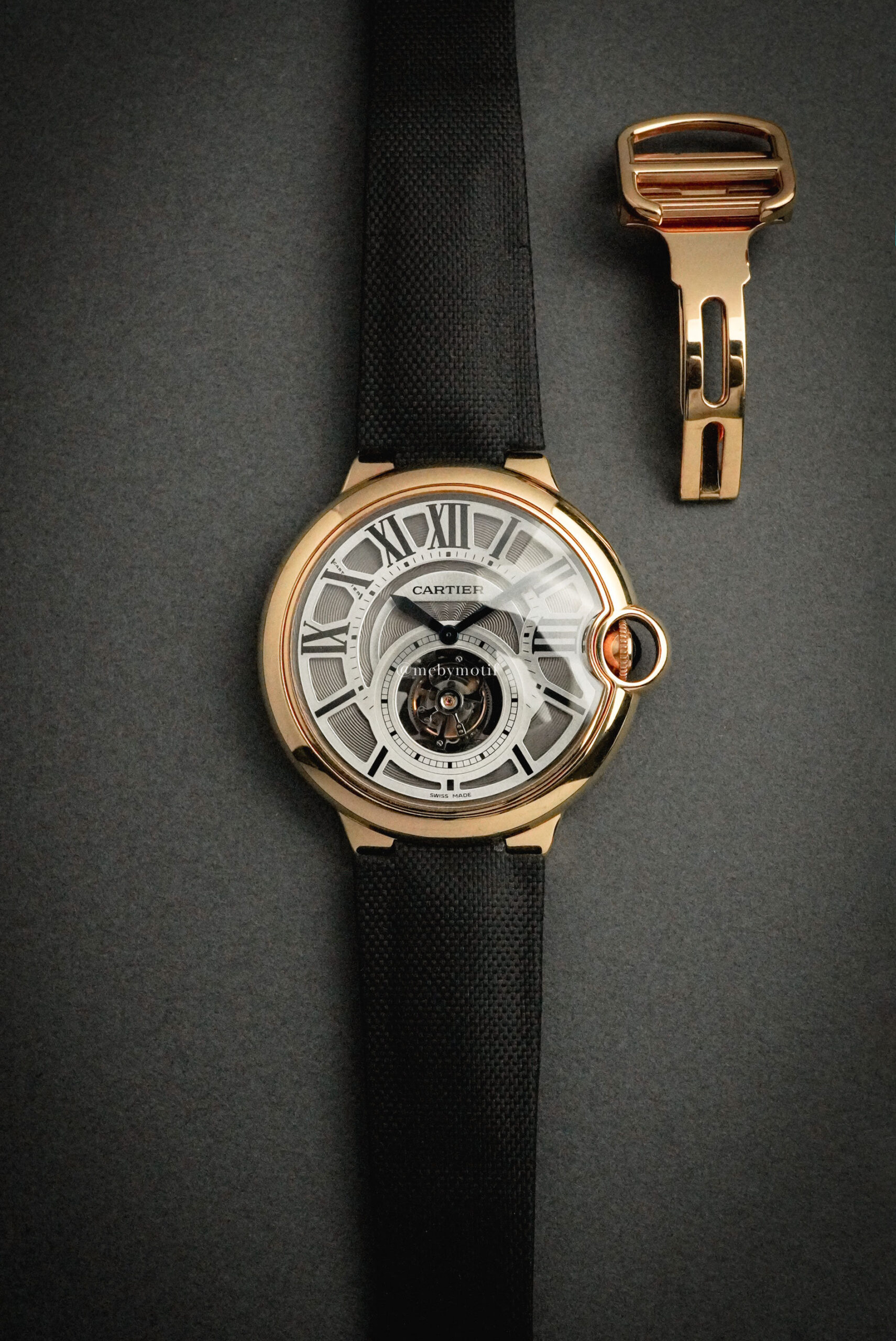 【希少品】 Cartier カルティエ バロンブルー フライングトゥールビヨン ローズゴールド W6920001