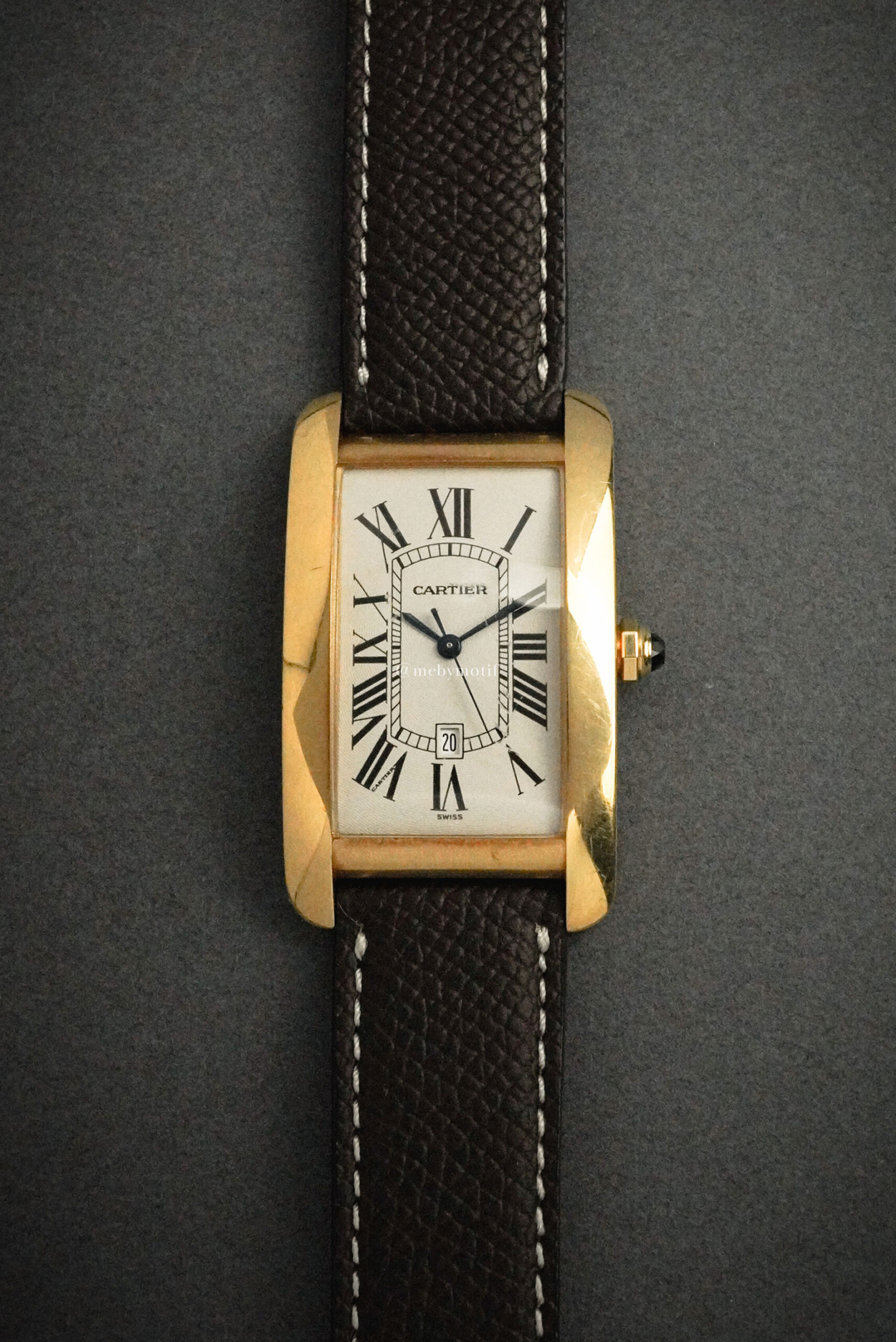 【中古品】 Cartier カルティエ タンクアメリカン LM イエローゴールド W2603156