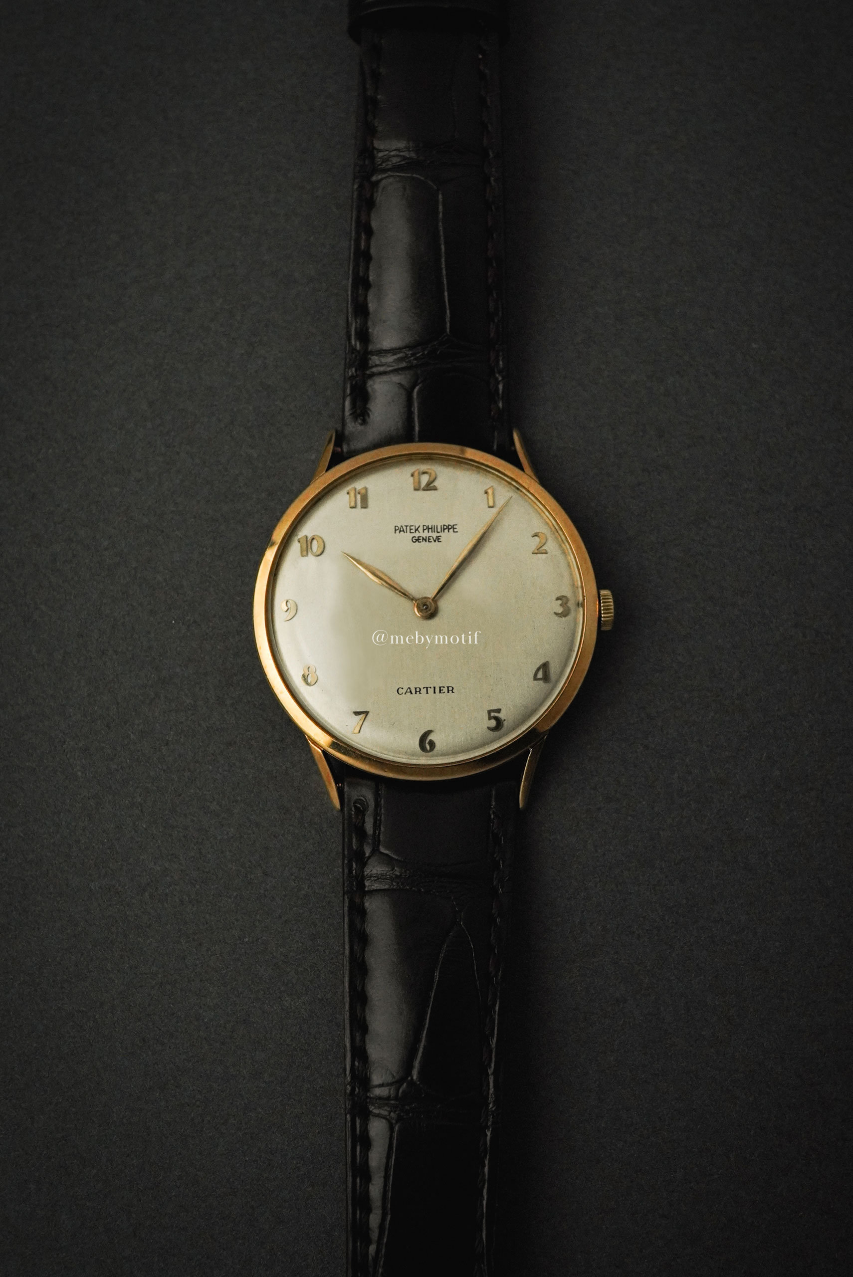 【Vintage】 PATEK PHILIPPE パテックフィリップ カラトラバ カルティエ Wネームモデル イエローゴールド 3484